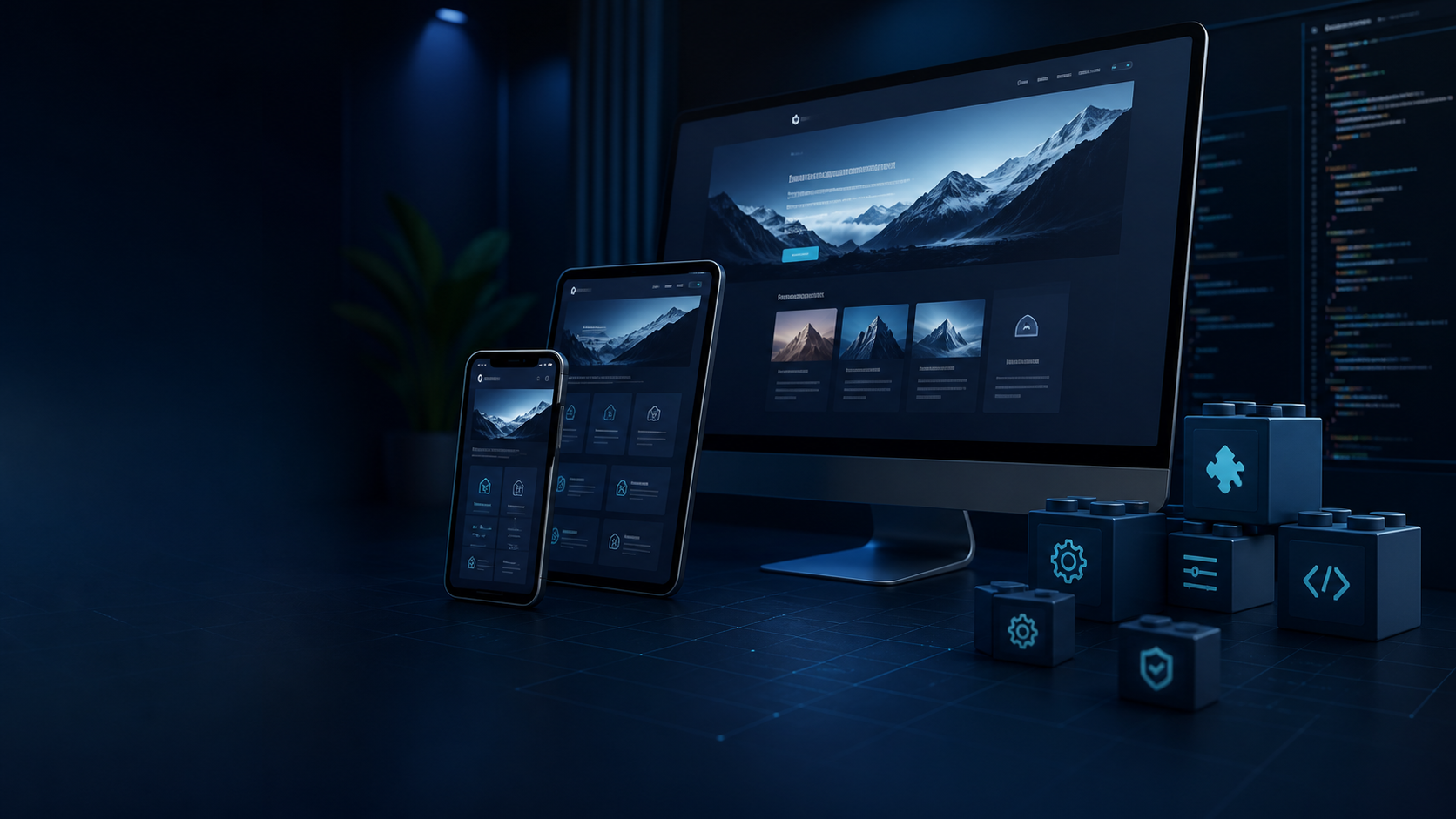 WordPress-Webentwicklung mit responsiven Website-Ansichten und modularen Plug-ins